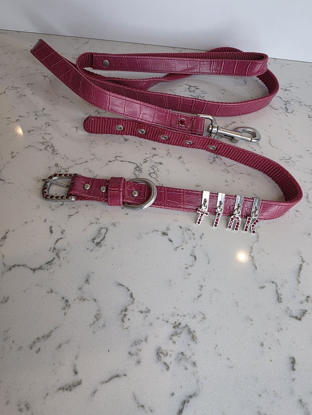 *4 For $25* Pink Collar And Leash Set "Tink"
